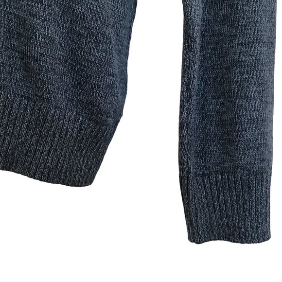 Method Men Blue Shawl Collar Chunky Knit Pullover Sweater Business Casual Preppy - Picture 9 of 11